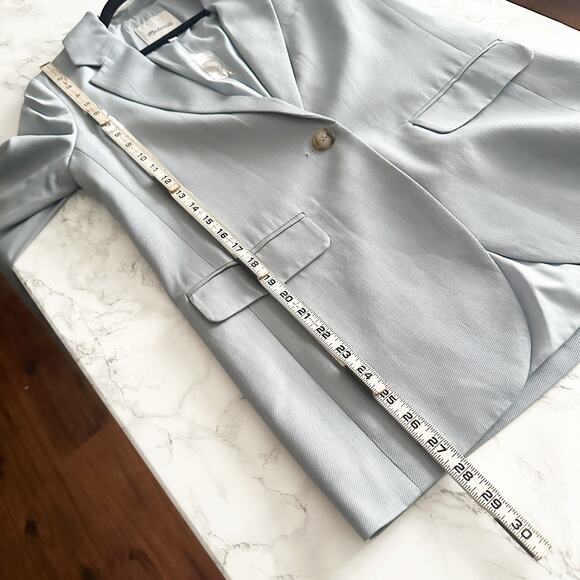 Madewell Larsen Drapeweave Single
Button Tailored Jacket Blazer Overcast Blue XS - Picture 3 of 12
